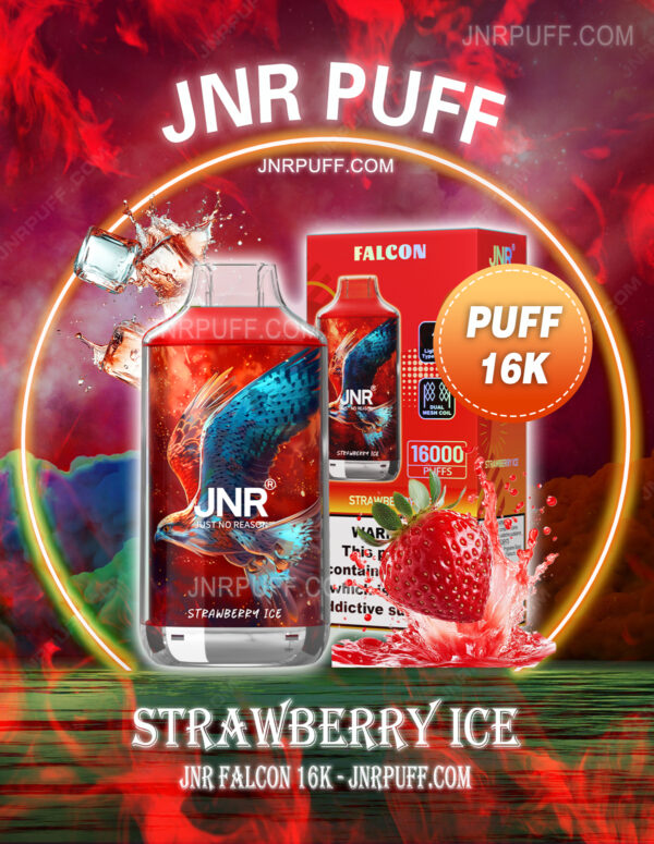 JNR Falcon 16k Puff Strawberry Ice