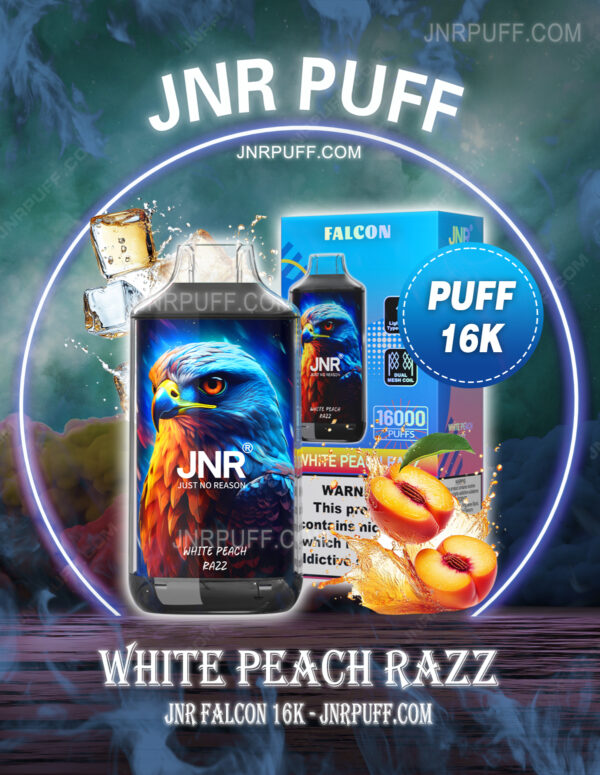 JNR Falcon 16k Puff White Peach Razz