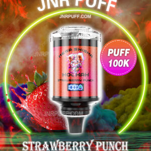 JNR MEGA SHISHA HOOKAH 100k soes Aardbei Punch
