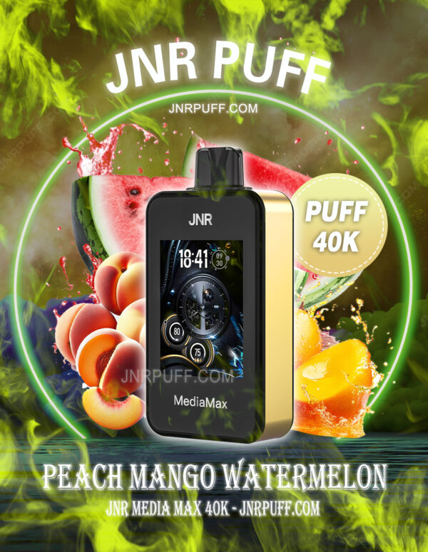 JNR Mediamax 40K Puff Peach Mango Watermelon