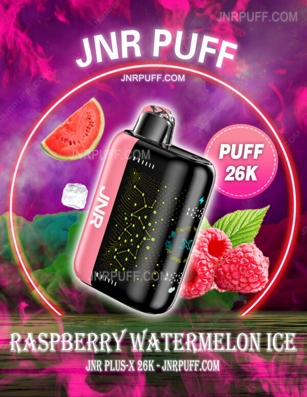 JNR PLUS X 26000 PUFF VAPE Raspberry Watermelon ice