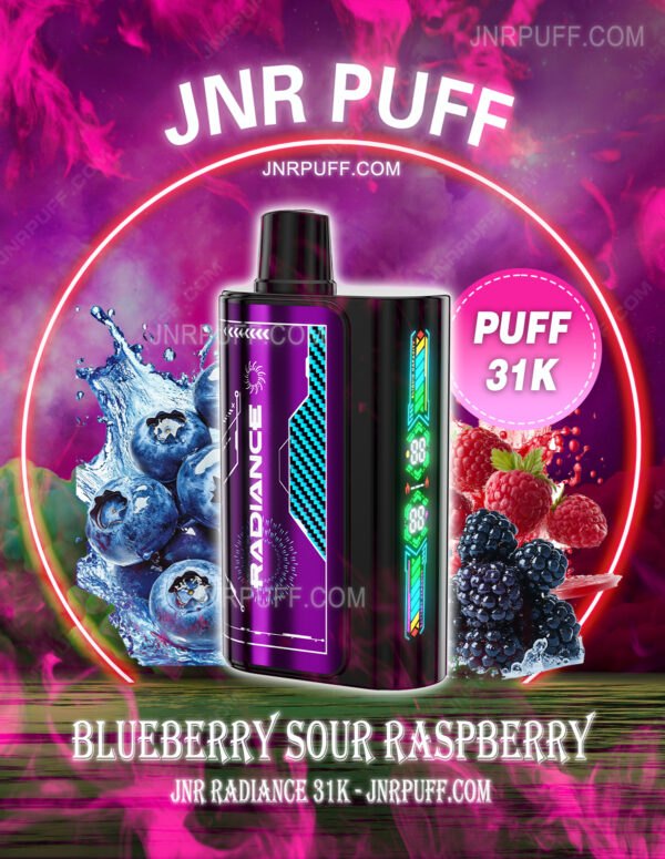JNR Radiance 31K PUFF VAPES Blueberry Sour Raspberry