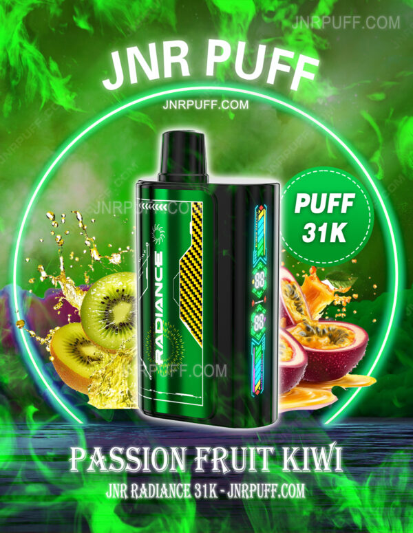 JNR Radiance 31K PUFF VAPES Passion Fruit Kiwi