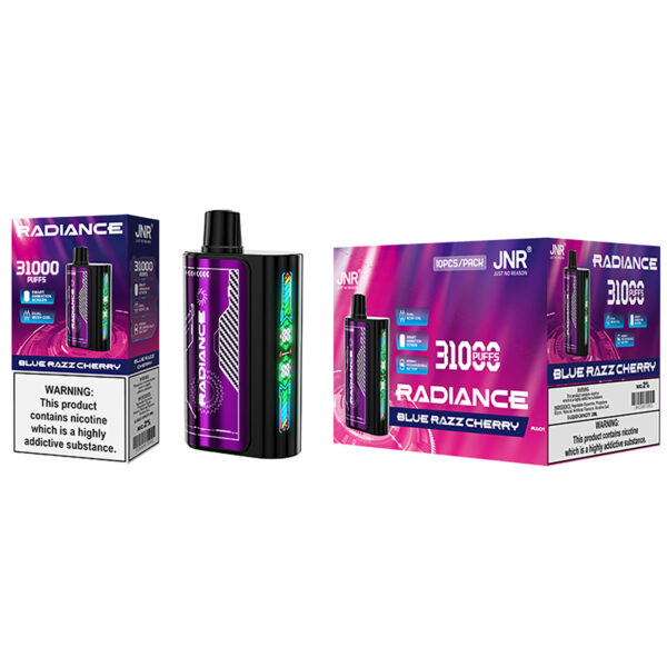 JNR Radiance 31k puff vape Blue Razz Cherry