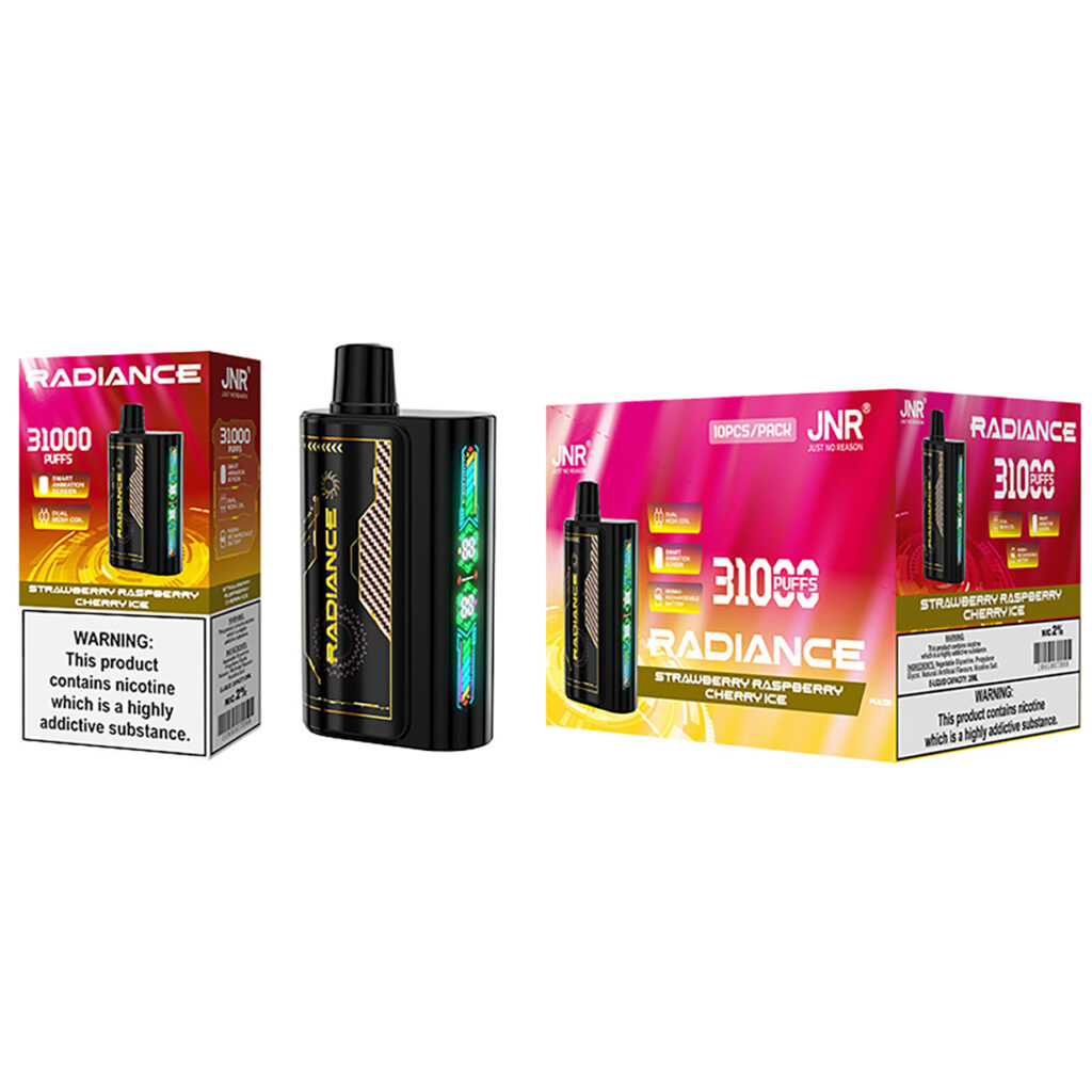 JNR Radiance 31k puff vape Strawberry Raspberry Cherry Ice JNR Radiance 31k puff vape Strawberry Raspberry Cherry Ice