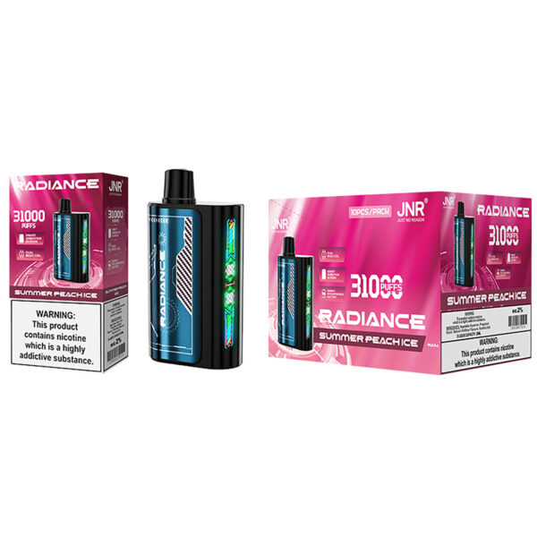 JNR Radiance 31k puff vape Summer Peach Ice