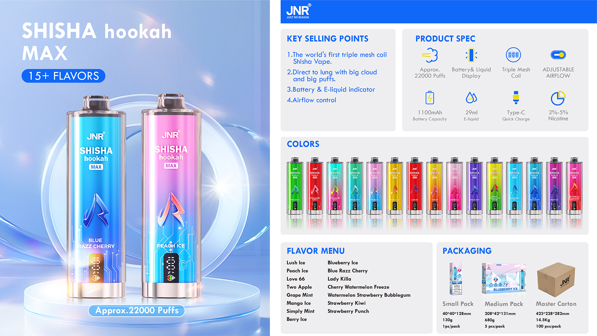JNR SHISHA MAX 22K SPEC
