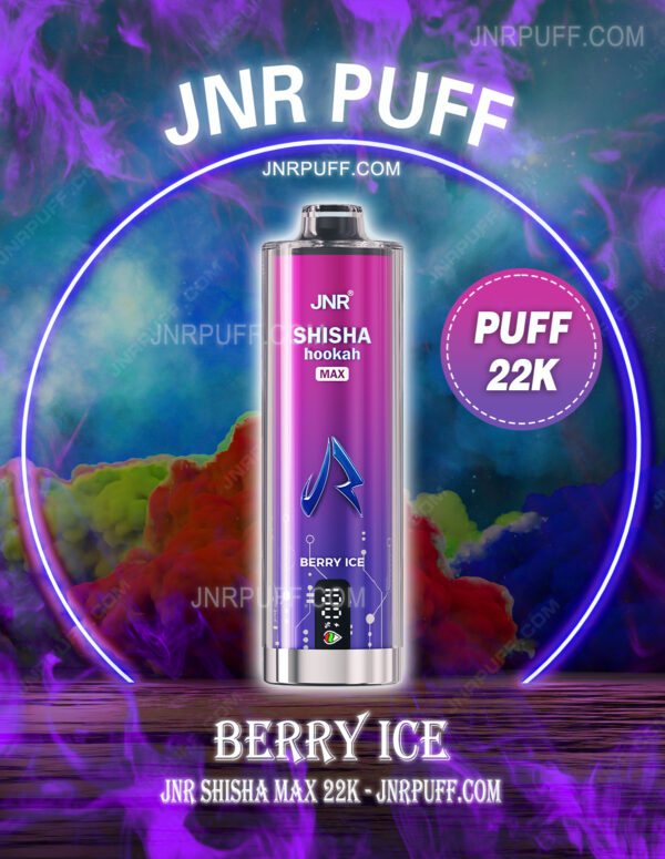 JNR VAPE SHISHA MAX 22000 Puff BERRY ICE