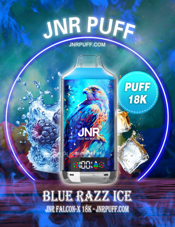 jnr falcon x 18k puff 18000 Blue Razz Ice