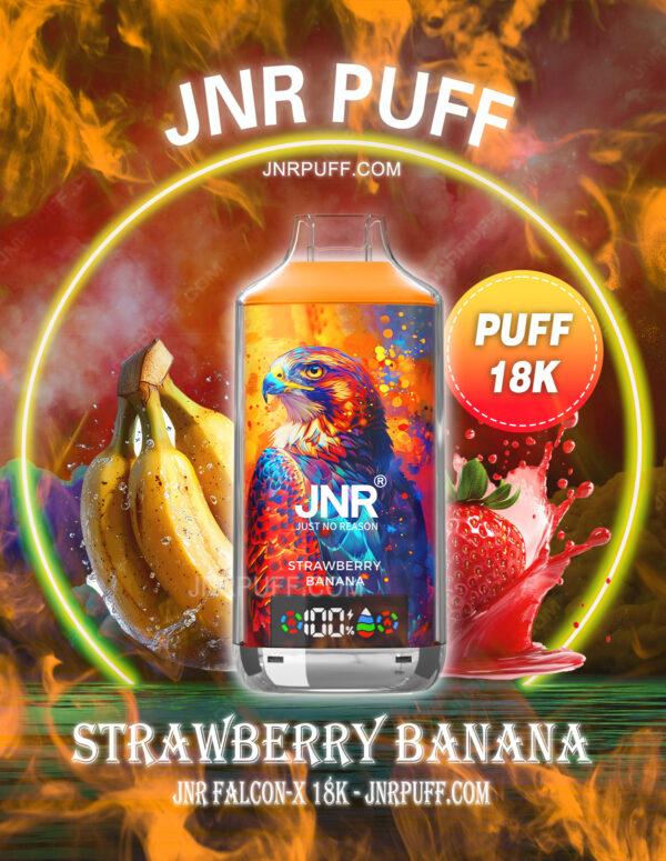 jnr falcon x 18k puff 18000 Strawberry Banana