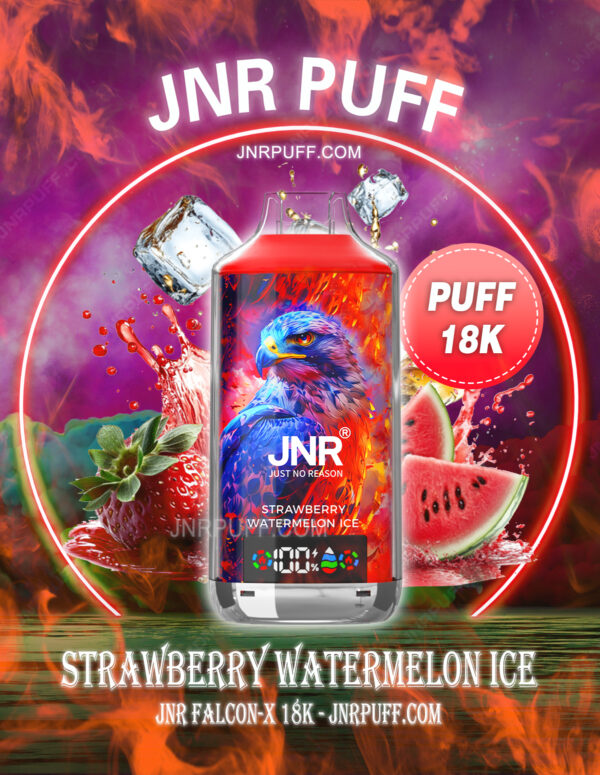 jnr falcon x 18k puff 18000 Strawberry Watermelon Ice