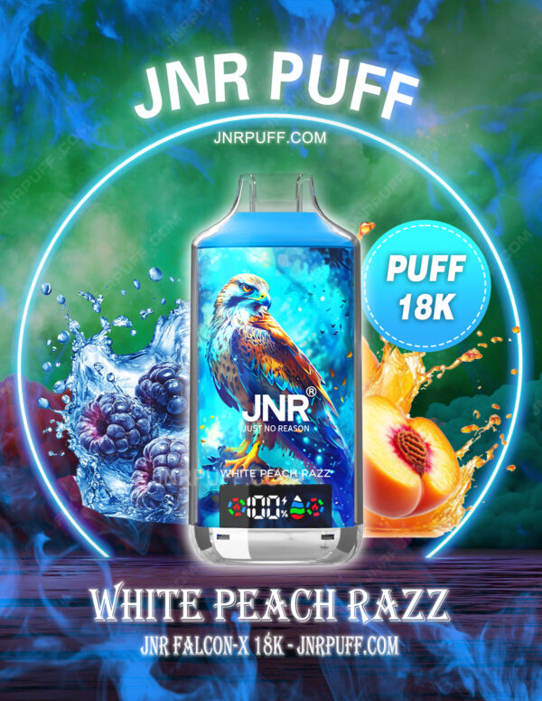 jnr falcon x 18k puff 18000 White Peach Razz
