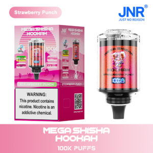 jnr mega shisha hookah 100K Aardbei Punch