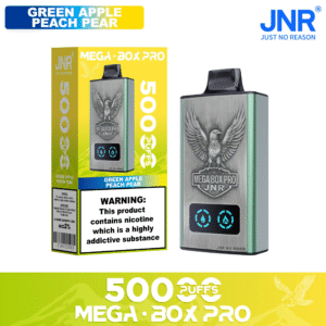 JNR MEGA BOX PRO 50K Manzana verde Melocotón Pera