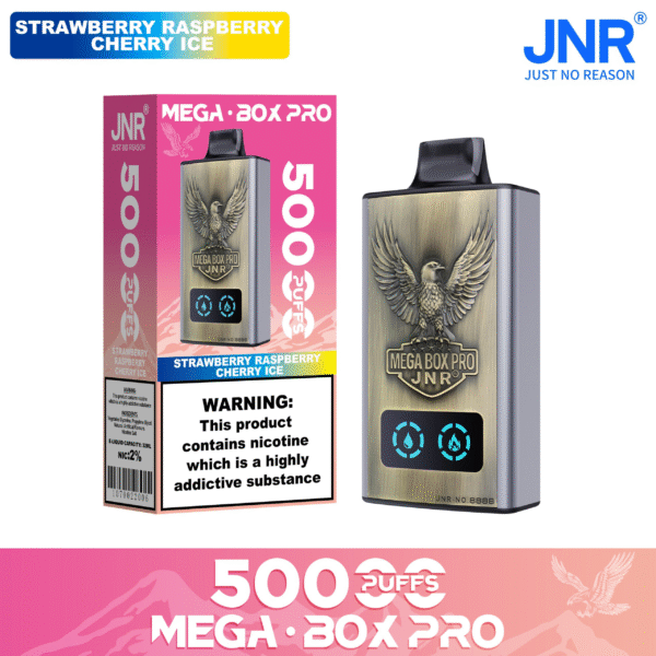 JNR MEGA BOX PRO 50K Strawberry Raspberry Cherry Ice