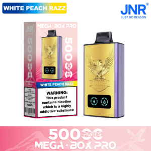 JNR MEGA BOX PRO 50K Blanco Melocotón Razz