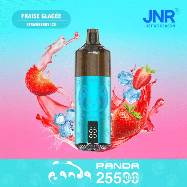 JNR Panda 25500 Puffs Strawberry lce