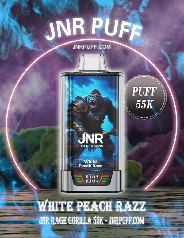White Peach Razz JNR RAGE GORILLA 55K VAPE