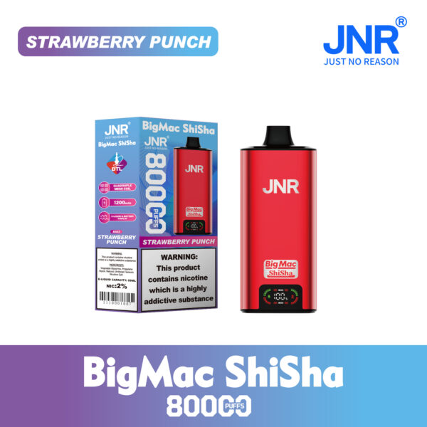 JNR Big Mac Shisha 80k Strawberry Punch