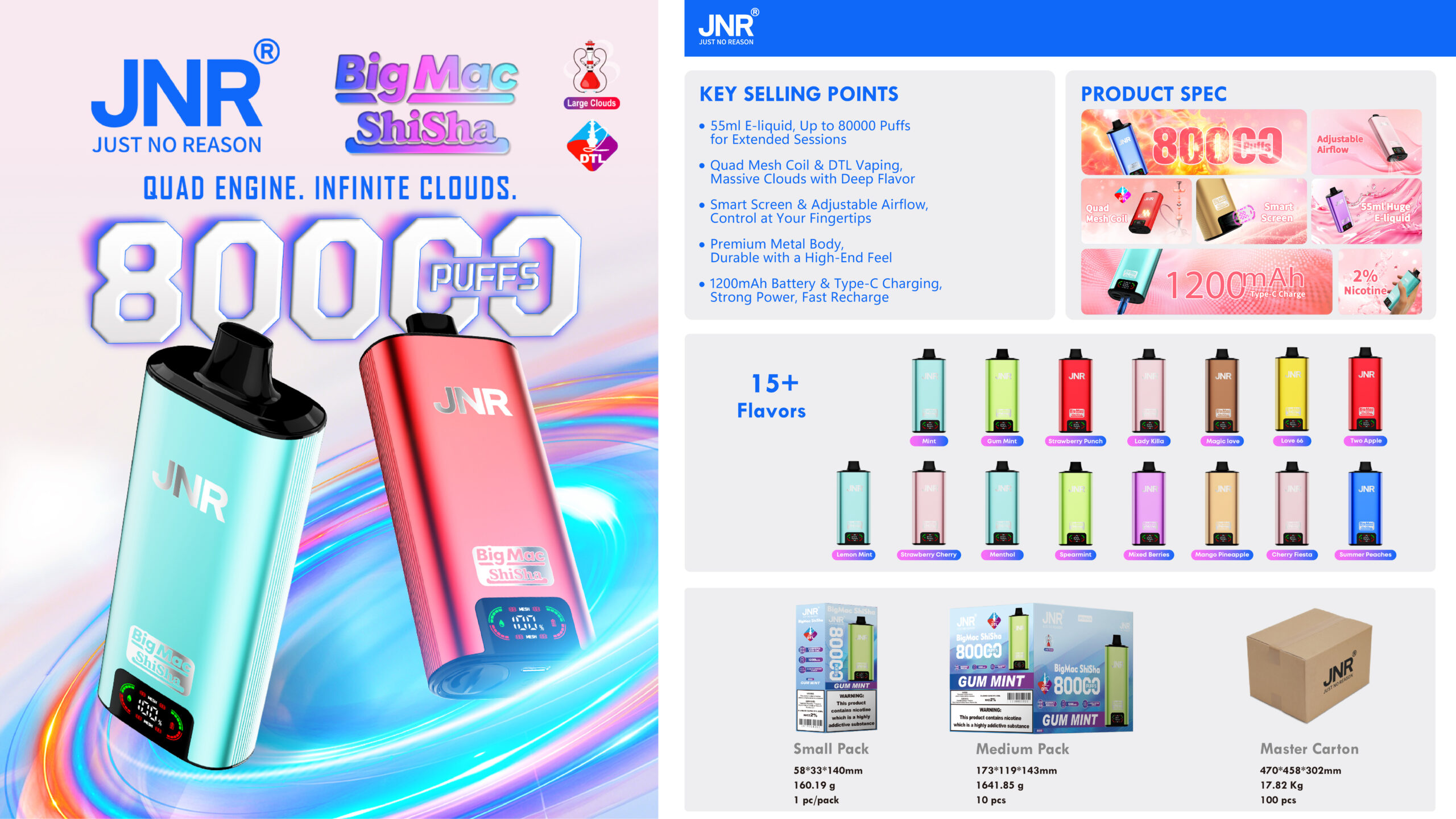 JNR Big Mac shisha Flavor Poster