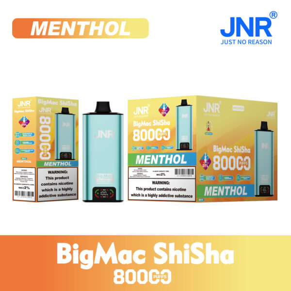 メンソール JNR ビッグマック シーシャ 80k メンソール JNR ビッグマック シーシャ 80k