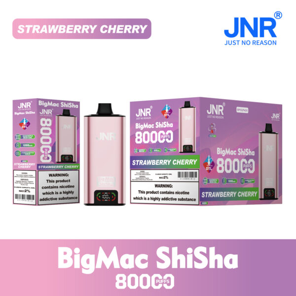Shisha de fresa y cereza JNR Big Mac 80k Shisha de fresa y cereza JNR Big Mac 80k