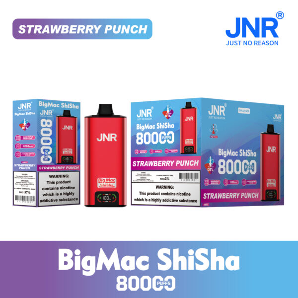 Strawberry Punch JNR Big Mac Shisha 80k Strawberry Punch JNR Big Mac Shisha 80k